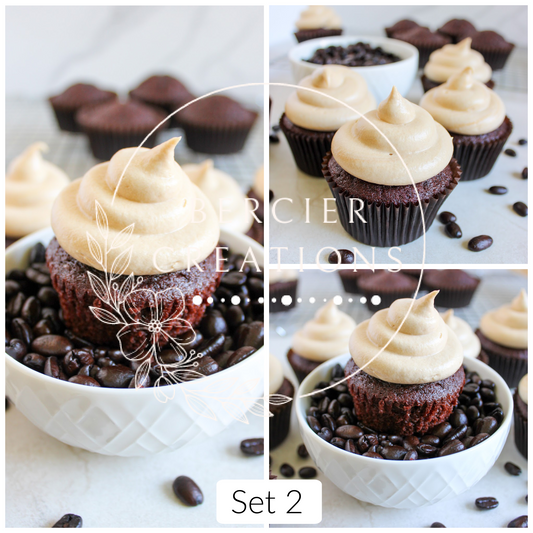 Chocolate Coffee Cupcakes w/ Espresso Cream Cheese Frosting - Set 2